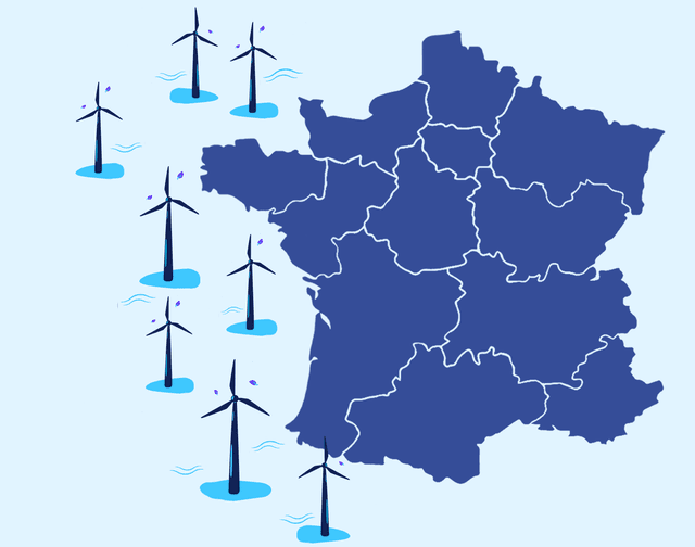 Éolien en mer : la carte des parcs et projets en France